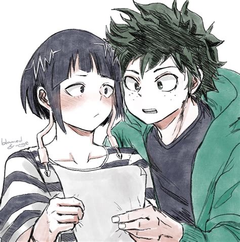 No amount of squirming and arm movement seemed to be able to get him out of this fucking cuddle-lock. . Deku x jirou